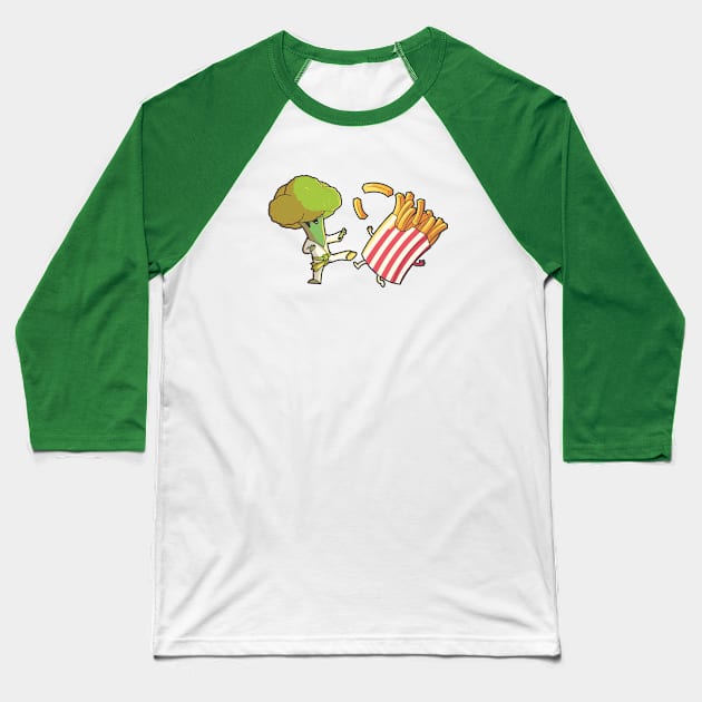 Every Broccoli Was Kung Fu Fighting Baseball T-Shirt by SLAG_Creative